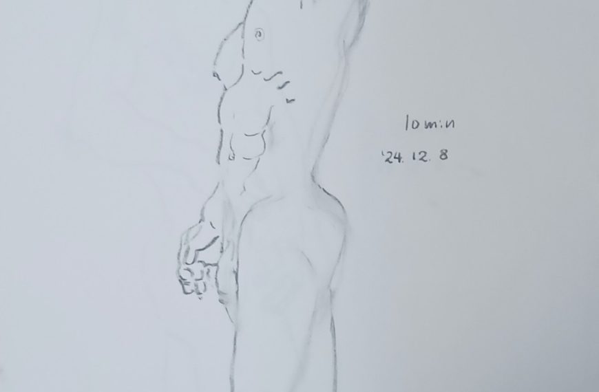 10分クロッキー　筋骨隆々