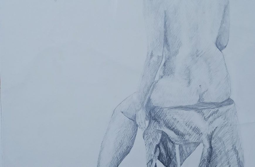 デッサン　すわる